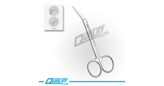 Gum scissors, WAGNER, 11,5 cm, sharp-sharp, angled Curved