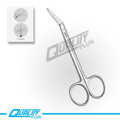 Ligature scissors, 12,5 cm CURVED