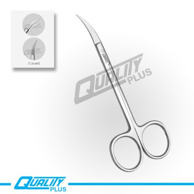 Gum scissors, IRIS SPECIAL, 11,5 cm, sharp-sharp, sickle shape Curved