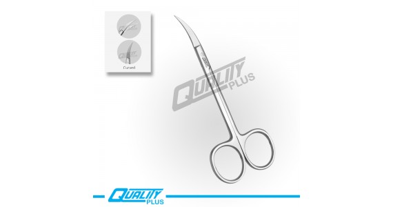 Gum scissors, IRIS SPECIAL, 11,5 cm, sharp-sharp, sickle shape Curved