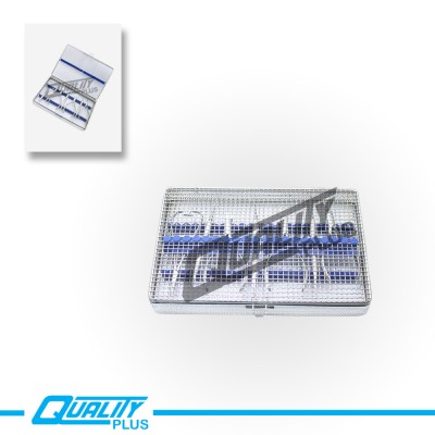 Wire Mesh Sterilization Tray Stainless Steel Rubber Size: 27X18X3 cm 