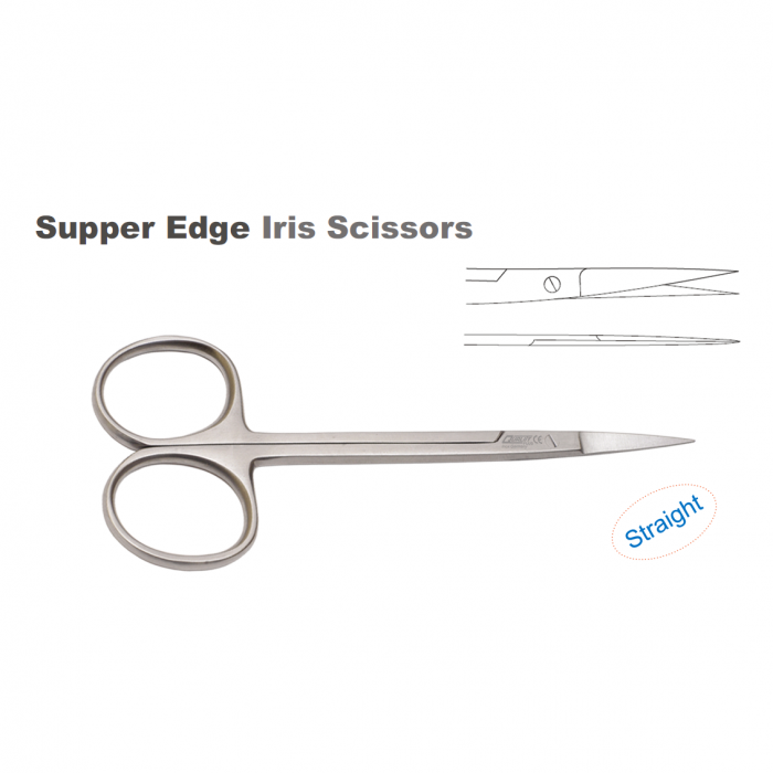 Supper Edge Iris Scissor Straight 11.5cm