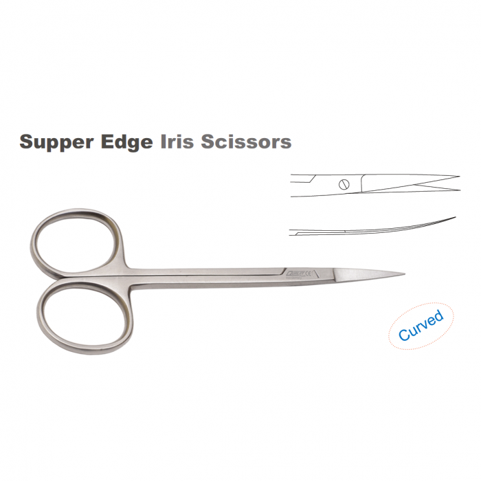 Supper Edge Iris Scissor Curved 11.5cm